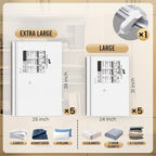 TAILI 10 Pack Vacuum Storage Bags, LONG SIDE ZIP (5 Large+5 Jumbo), Multi-Size Vacuum Seal Bags for Clothing, Storage Bulky Beddings, Comforters and Clothes, Space Saver for Closet Organization