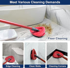 Scrub Brush Mop Replace Head for O cedar EasyWring 1-Tank Spin Mop System Ocedar Mop Scrub Brush Head Hard Bristle Scrub Brush Floor Clean to Bathroom, Kitchen, Tub and Tile, NOT Fit RinseClean 2-Tank