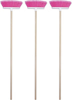 The Original Soft Sweep Magnetic Action Fuchsia Broom with Natural Finish Wood Handles (2 Fuchsia Brooms)