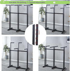 Floor Standing Metal Garment Rack - Heavy Retail Display Racks With Wheels, 8 Arms Clothing Rack, Square Tubing Portable Shirt Rack, Merchandise Display RackFor Hanging Clothes (L-Pink)