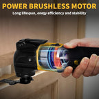 Oscillating Multi Tools for Dewalt 20V Battery, Multi-Use Cutting and Sanding Tool, 4°Oscillation Angle, 6 Variable Speeds, Quick-fit Blade Design with 22pcs Accessories for Cutting, Sanding, Scraping