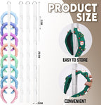Sokfone 4 PCS Headband Holder Organizer for Girls, Over-The-Door Hanging Hairband Storage Organizer for Women, Hair Accessories, Perfect for Closet, Dorm, Bedroom Decor (White)