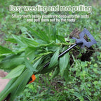 Weed Removal Tool, 2025 New Garden Weeding Tools Manganese Steel Hand Weeder Tool with Handle, 4 Teethes Dual Purpose Manual Weeders Tool Weed Pulling Tool for Garden (Six Teeth)