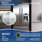 Home Ceramic Coating Spray Kit - Shine, Seal & Protect Kitchen & Bath Surfaces, High-Gloss, Repels Stains & Grime Effective - Great for Stainless Steel, Sinks, Countertops, Glass, and More