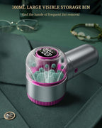 Fabric Shaver with Lint Brush, Large Lint Shaver with Digital Display, 3-Speeds Lint Remover with 6-Leaf Blades, Electric Sweater Shaver to Remove Pilling for Clothes, Furniture