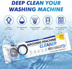 Washing Machine Cleaner Pre-Portioned Powder Tablets for Top Load & Front Load Washers, Odor-Removing, Detergent-Buildup Dissolving, Easy-Dissolve Maintenance Cleaner-12 Pack