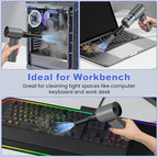 Car Vacuum Portable Cordless with 16000PA Ultra Suction 4-in-1 Foldable Air Duster & Brushless Motor Rechargeable Handheld Vacuum for Pet Hair, Car Seats, Home & Office Cleaning