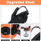 50 Ft Drain Auger,Use Manually or Drill Powered 50 Foot Drain Snake,Heavy Duty Flexible Plumbing Snake,With Gloves and Storage Bag for Kitchen Sink, Shower Drain (50FT, Orange)