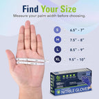 Disposable Nitrile Gloves, Food Safe, Latex-Free Powder-Free, Kitchen Rubber Gloves for Cooking and Cleaning