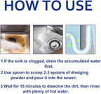 Liapu 3pcs Drain Clog Remover, Pipeline Dredging Agent, Powerful Quick Cleaning Drain Toilet Cleaner Tool, Unclog Toilet Clog And Kitchen Sink Pipe Unblocker Powder