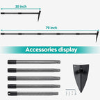 Hoe Garden Tool,Triangle Gardening Hoe with Sharp Blade for Digging,Weeding,Cutting and Loosing Soil,60 Inch Adjustable Length Metal Handle…