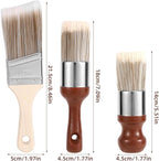 3pcs Leather Furniture Salve Brush, 3 Styles Ergonomic Leather Furniture Cleaning Brush Durable Salve Wax Brushing Repair Tool for Home Car Polishing Wax Application