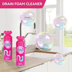 Foaming Drain Cleaner, Sink Cleaner and Deodorizer, Drain Clog Remover for Kitchen Sinks, Tubs, Shower Drains (2 Pcs)