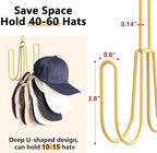 NANATI Hat Hangers for Closet, Stainless Steel Hat Organizer, Hat Racks for Baseball Caps, Cap Organizer for Baseball Caps, Gold, 1Pack