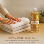 Dr. Jacobs Naturals Orange & Ginger Castile All-in-One Cleaner and Soap - Plant-Based Formula for House Cleaning Floors and Appliances - Gentle on Skin and the Planet - 32 oz, 2 Pack
