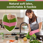Cleaning Gloves Dishwashing Gloves - 5 Pairs Kitchen Dish Gloves Colorful Rubber Reusable for Household Washing Dishes Cleaning Gardening, Non-Slip for Women Men Small