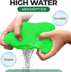 Multi-Purpose Sponges for Cleaning - Lime Green Sponge 10 Pack, Large Sponges for Car Washing, Tile & Grout, Bulk Pack Sponge