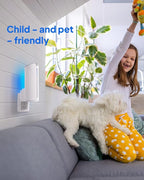 Flying Insect Trap, Fruit Fly Trap Plug in Indoor Bug Catcher with 4 Refill for Gnats, Moths, House & Fruit Flies - Refill Compatible with ZevoM364A/Max (1 Devices + 4 Refills)