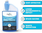 Zogics Non-Ammoniated Glass Cleaner Concentrate - Case of 6-32 oz Bottles - Each Bottle Makes up to 10 Gallons - Meets ECOLOGO Standards