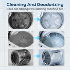 Washing Machine Cleaner Tablets, Deep Cleaning Descaler for Front & Top Load Washers, Clean Inside Drum and Laundry Tub Seal (2 boxes)
