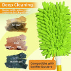 Reusable Duster Refill Compatible with Swiffer Hand Duster - 360 Heavy Duty Duster Refill - Microfiber Ceiling Fan Duster for Swiffer Dusters Extended Handle, 8 Pack (Handle is Not Included)