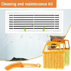 Mwellewm 2Pcs Window Venetian 7 Finger Dusting Cleaner Tool and 1Pc Window Blind Cleaner Duster Brush Hand-Held Window Shutters Venetian Shades Brush for Air Conditioner Duster Dirt