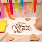 50 Pcs Mini Heart Wooden Clips Clothespins Photo Paper Peg Pin Craft Decoration Clips Laundry Storage Organization