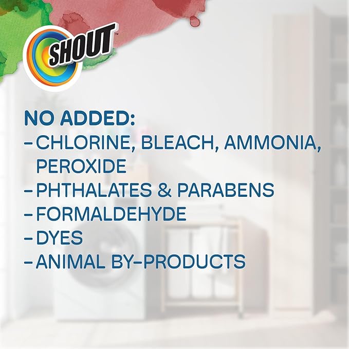 Shout Active Enzyme Laundry Stain Remover Spray, Triple-Acting Formula Clings, Penetrates, and Lifts 100+ Types of Everyday Stains - Prewash Spray 22oz (Pack of 2)