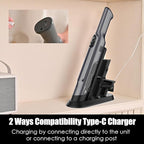 Handheld Vacuum Cordless, Lightweight 1.4lb with Powerful Suction, Charging Dock, Single Touch Empty and Detachable Dust Cup, Portable Mini Car Vac for Home Office and Pet Hair (Frosted Silver)