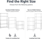 Amazon Basics 5-Shelf Adjustable Storage Shelving Unit for Garage, Steel Wire Rack, 200 Pound Loading Capacity per Shelf, 23.2" x 13.4" x 60", Chrome Finish