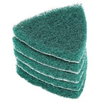 Industrial Scouring Pads 5 Pack Heavy Duty Abrasive Scrubbers for Kitchen Cleaning Non-Scratch Triangular Design Brushed Finish Mat Style