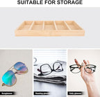 Luxshiny Wooden Glasses Display Tray and Sunglasses Organizer Rack Eyewear Storage Holder for Home and Store, Set of 5