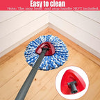 Spin Mop Replacement Base Head Compatible RinseClean 2-Tank System Mop Rotating Triangle Mop Head Cover Replacement Rotating Mop Base Plastic Base Part