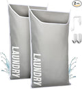 Hanging Laundry Hamper Bag XL 40x22", Space Saving over the Door Storage Bags, Behind the Door Hampers for Dirty Clothes & Wall Mounted Basket for Bathroom, Organizer for Small Room Spaces RV