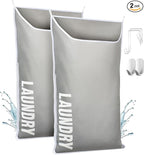 Hanging Laundry Hamper Bag XL 40x22", Space Saving over the Door Storage Bags, Behind the Door Hampers for Dirty Clothes & Wall Mounted Basket for Bathroom, Organizer for Small Room Spaces RV