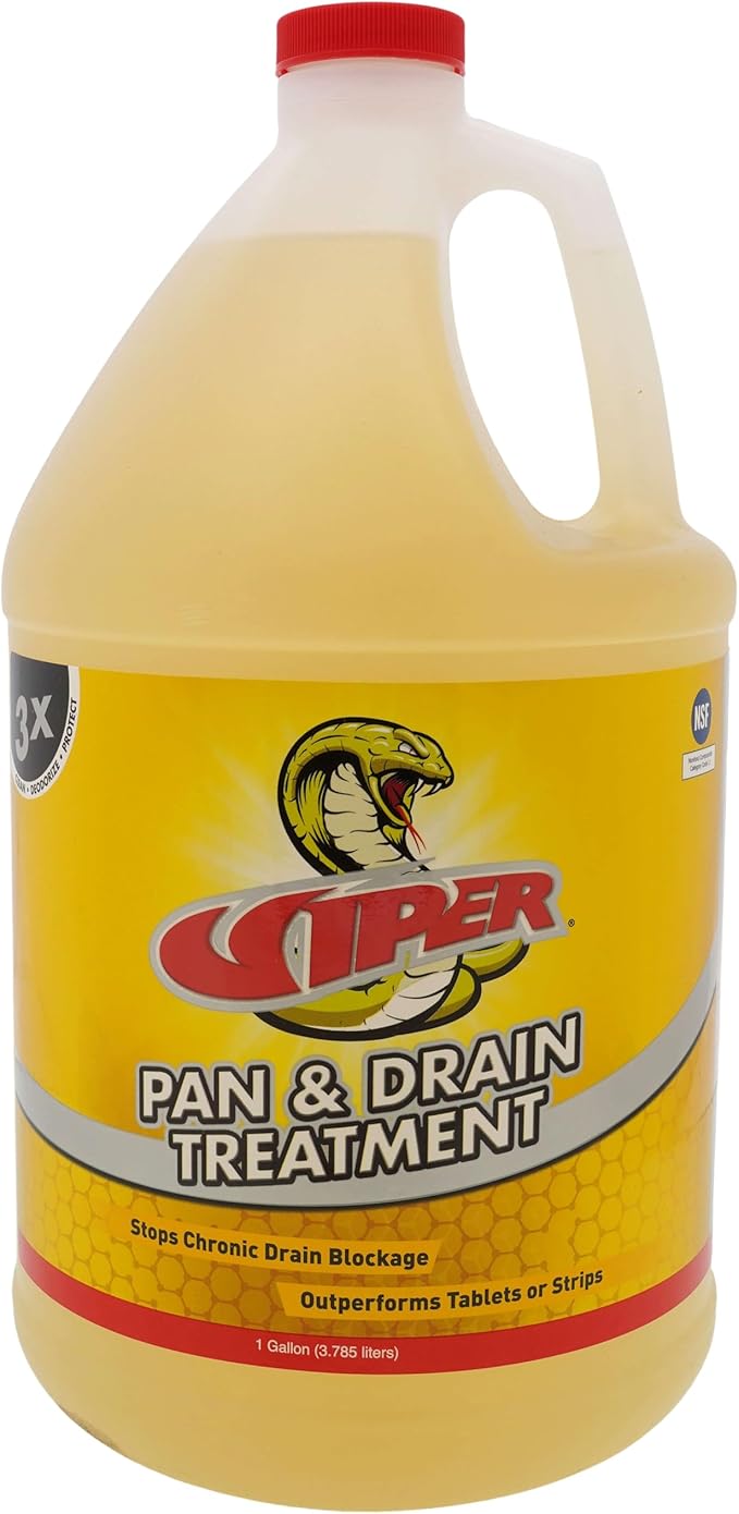 Refrigeration Technologies Viper Pan & Drain Treatment 1 Qt RT800S or 1 Gal RT800G Yellow (1 Gallon, 1)