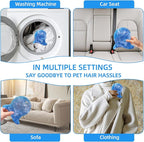 6 PCS Pet Hair Remover for Laundry – Effectively Removes Fur, Lint & Dander – Reusable, Eco-Friendly Laundry Pet Hair Catcher – Gentle on Clothes, Protects Machine, Easy to Use & Clean (Blue)