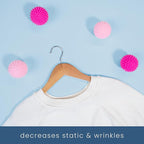 S&T INC. Reusable Plastic Dryer Balls, Fabric Softener for Laundry, Pink, 2.5 in, 4 Pack