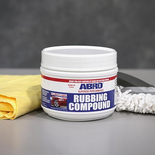ABRO Superior Performance Automotive Rubbing Compound for Oxidized Finishes, Buff, Shine, Smooth, & Clean, Scratch Remover for Vehicles, Boats, & Bikes - 32 oz.