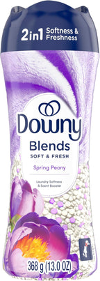 Downy Blends 2-in-1 Soft & Fresh Laundry Scent Booster Beads, Spring Peony Scent, 13.0 OZ, Laundry Softness and Scent Booster