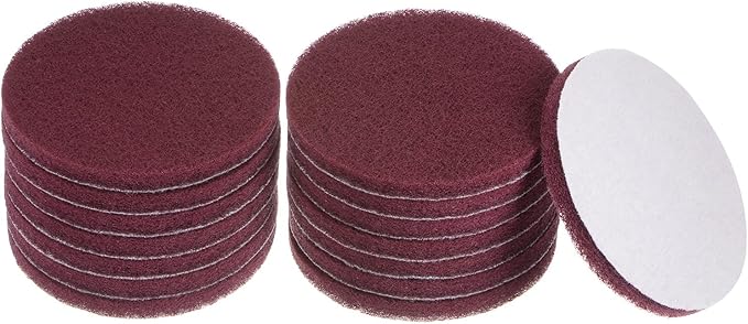 HARFINGTON 15pcs Drill Power Brush 5 inch Tile Scrubber Scouring Pads 320-400 Grit for Bathroom Kitchen Household Cleaning