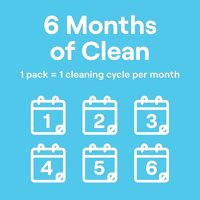 Seventh Generation Dishwasher Cleaning Packs 6 Count Free & Clear Removes odor-causing residue Powered by oxy power