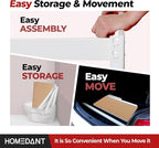 HOMEDANT 47.7" W 5 Tier Heavy Duty Garage Shelving Adjustable Metal Rack Storage Shelves Standing Shelf Unit Organizers Industrial Warehouse Basement White 2Pack