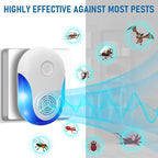 2025 Upgraded Ultrasonic Repeller 6 Pack, Indoor Ultrasonic and Repellent for Pest Insect, Roach, Rodent, Mouse, Bugs, Ant, Mosquito, Mice, Spider, Electronic Plug in Pest Control (6)
