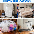 TICONN 2PK Plastic Mattress Bag for Moving Storage, Waterproof Mattress Protector Cover, Heavy-Duty Mattress Moving Supplies (4 mil, Full)