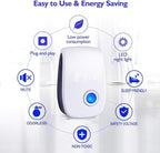 Ultrasonic Insect & Pest Repeller, Ultrasonic Mice Repellent for Insect, Roaches, Spiders, Ants, Bugs, Mosquitoes, Pest Control for House Garage RV Hotel, 6 Pack