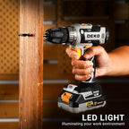 Power Drill Cordless: DEKOPRO Cordless Drill 20V Electric Power Drills Set Tool Drills Cord-less Set with Battery and Charger