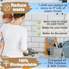 Swedish Dishcloths for Kitchen - Ecofriendly Reusable Paper Towels, Biodegradable Dish Cloths - Cellulose Sponge Dish Cloths for Washing Dishes - 8 Pack (Black & White)