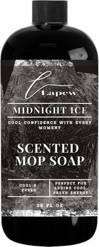 Lapew Midnight Ice Scented Mop Soap - Luxury Floor Cleaner Concentrate for Mopping Tile, Laminate, Vinyl & Hardwood | Streak-Free, Low-Foam | 36 oz