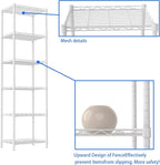 REGILLER 6 Wire Shelving Steel Storage Rack Adjustable Unit Shelves for Laundry Bathroom Kitchen Pantry Closet(White,11.7" D x 16.8" W x 63" H)